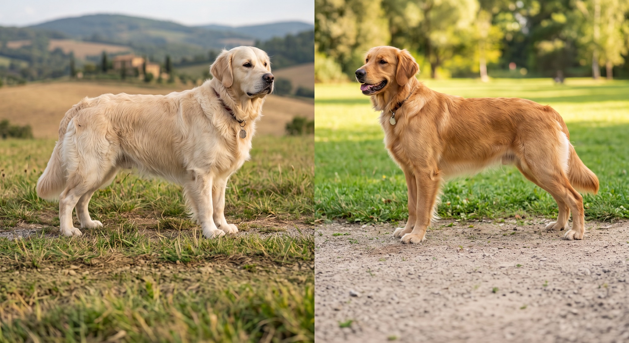 Porównanie dwóch popularnych stylów Golden Retrievera