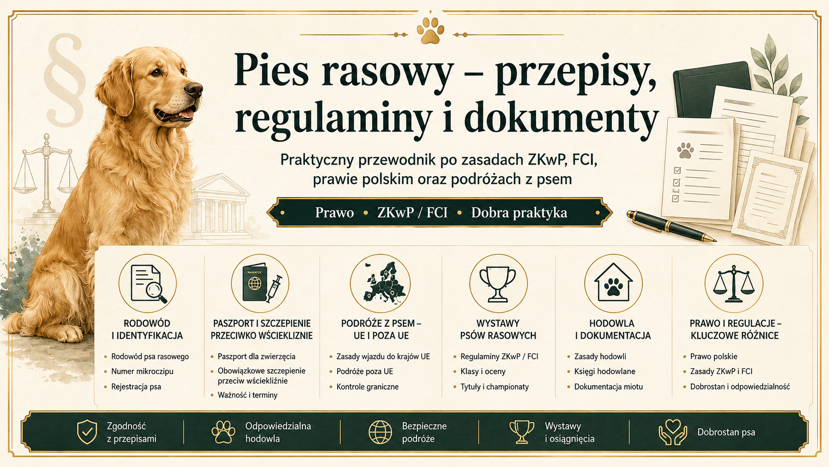 Pies rasowy – przepisy, regulaminy i dokumenty